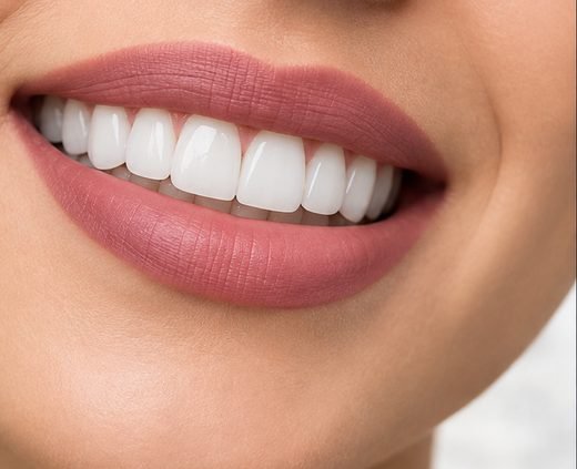 Refined, even smile after veneers